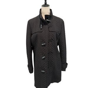Talbots - Women's Black Quilted Coat, Size L